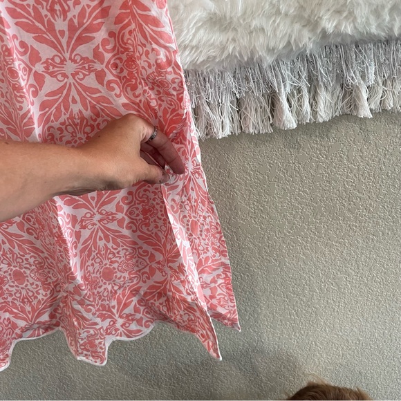 Heidi Carey Coral Filigree Slip Nightgown Dress - Picture 4 of 11